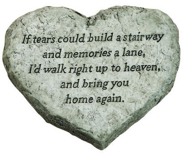 Heart Shaped If Tears Could Build Garden Stone